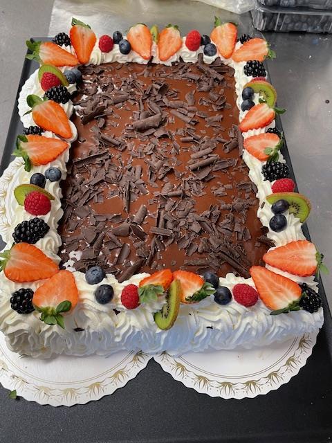 Lagkage med flødeskum